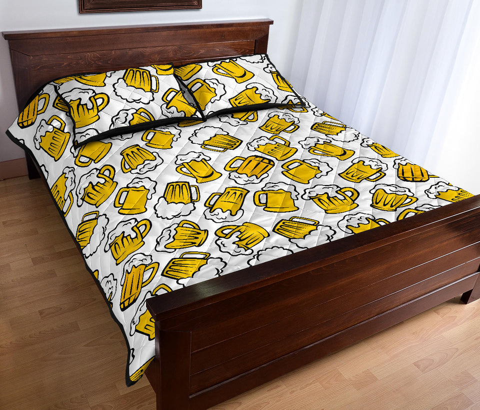 Beer design pattern Quilt Bed Set