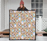 Cow Bottle Of Milk Pattern Premium Quilt
