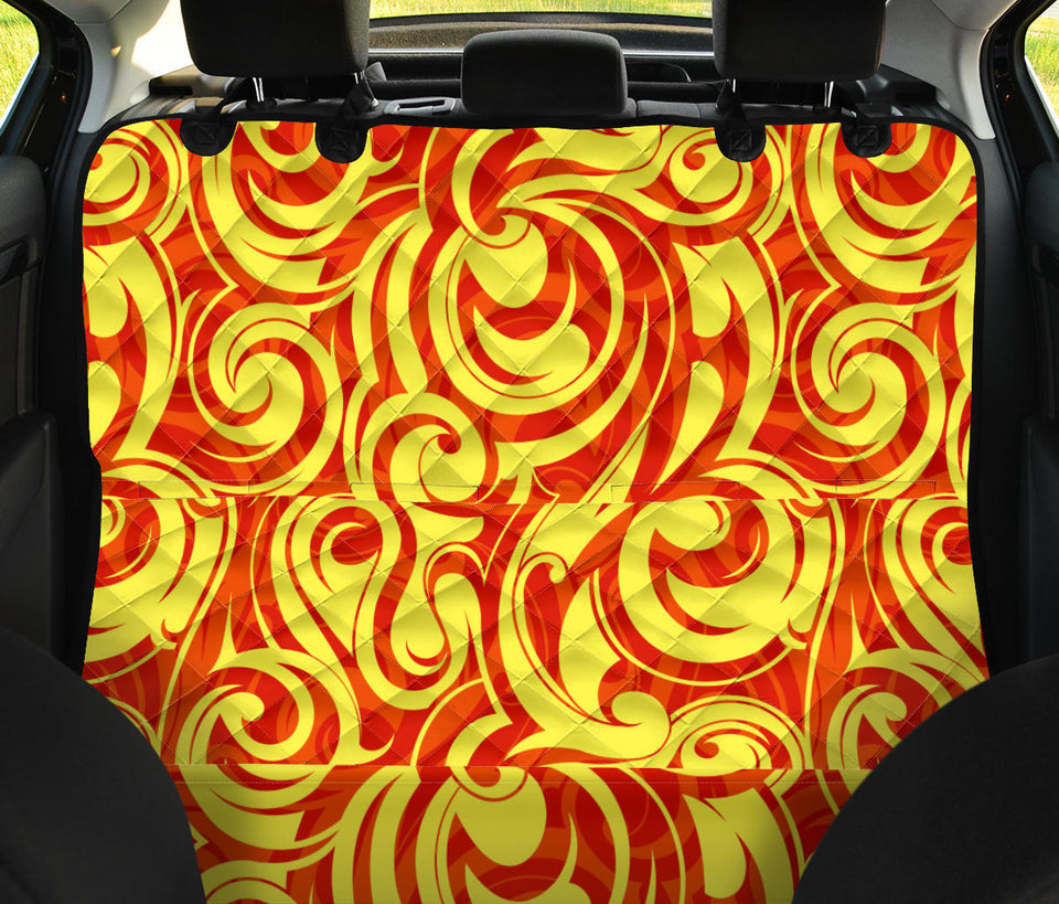 Fire Flame Design Pattern Dog Car Seat Covers