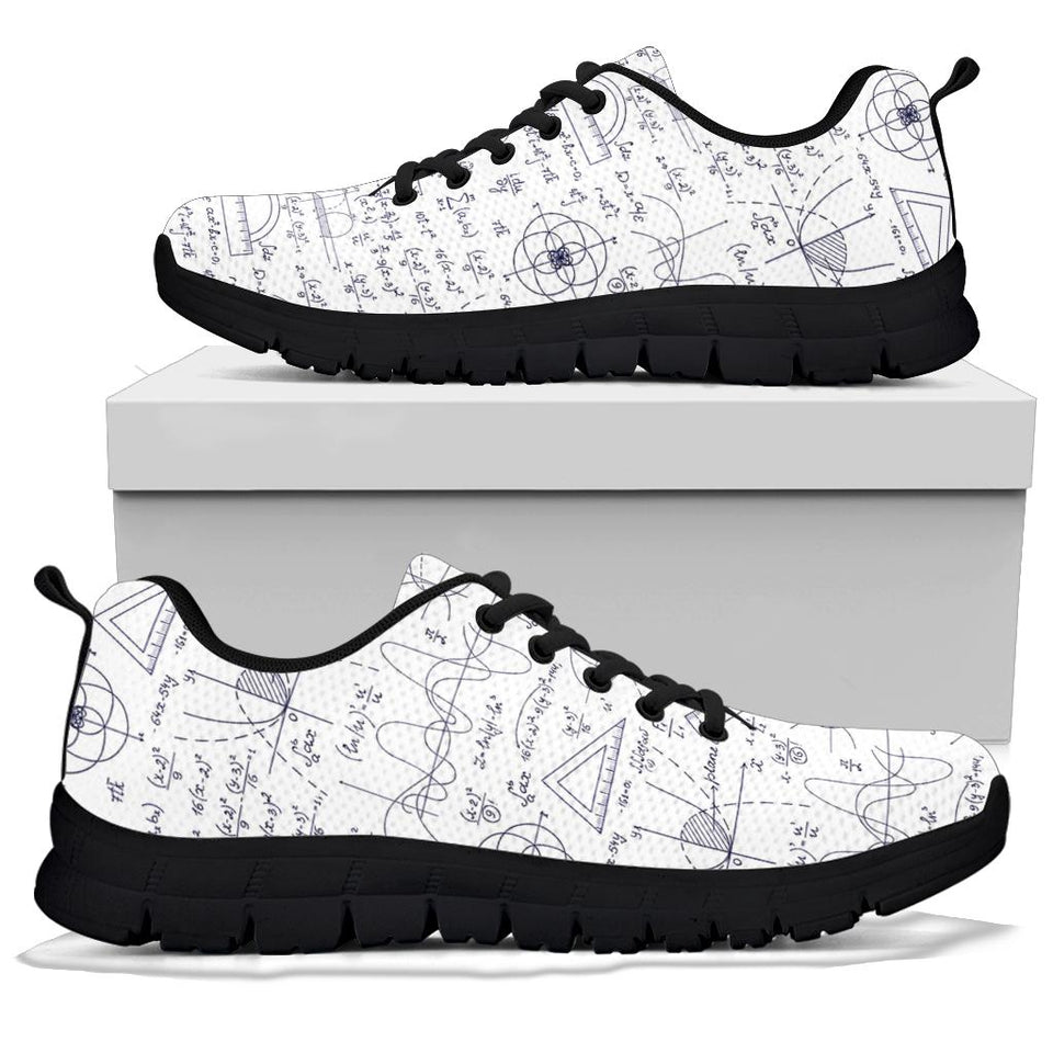 Math Pattern Print Design 03 Sneakers Pillow