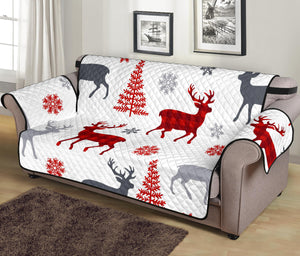 Deer tree snowflakes chrismas pattern Sofa Cover Protector