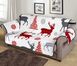 Deer tree snowflakes chrismas pattern Sofa Cover Protector