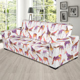 Giraffe Pattern Print Design 02 Sofa Slipcover