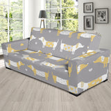 Cute Dachshund Dog Pattern Sofa Slipcover