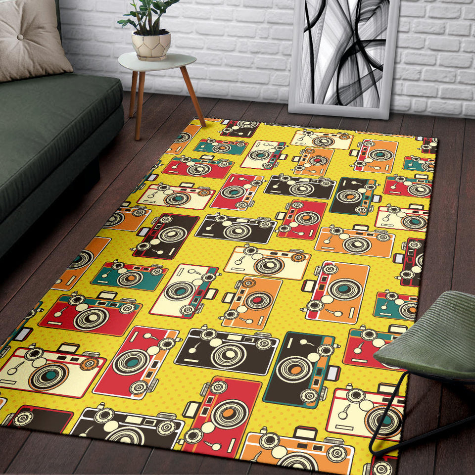 Camera Pattern Print Design 02 Area Rug