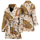 Corn Pattern Print Design 03 Women's Bathrobe