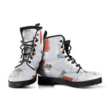 Windmill Design Pattern Leather Boots