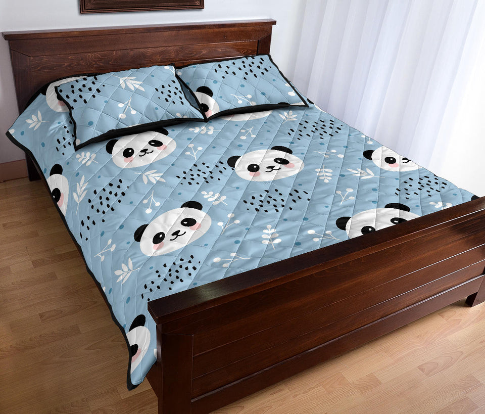 Cute panda pattern Quilt Bed Set