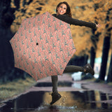 Eiffel Tower Flower Background Pattern Print Design 03 Umbrella