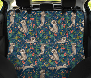 Raccoon Tropical Leaves Pattern Dog Car Seat Covers