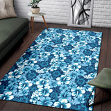 Hibiscus Pattern Print Design 03 Area Rug