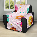Donut pattern glaze pink background Recliner Cover Protector