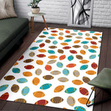 Colorful American Football Ball Pattern Area Rug
