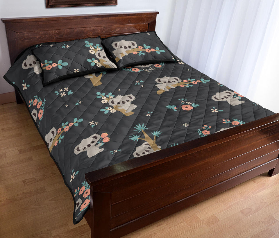Cute koala pattern Quilt Bed Set