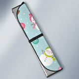 Cute Snowman Snowflake Pattern Car Sun Shade