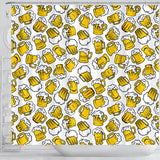 Beer Design Pattern Shower Curtain Fulfilled In US