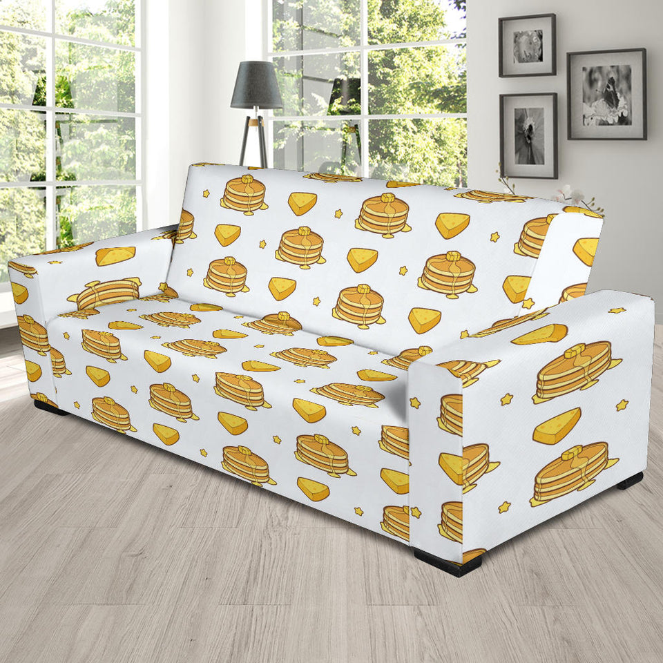 Pancake Pattern Print Design 03  Sofa Slipcover