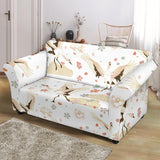 Beautiful Japanese Cranes Pattern Loveseat Couch Slipcover