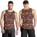 Coffee bean flower pattern Men Tank Top