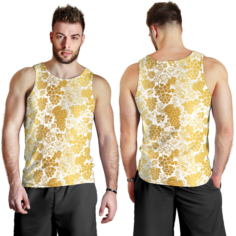 Gold grape pattern Men Tank Top