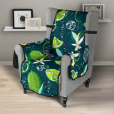 Lime ice flower pattern Chair Cover Protector