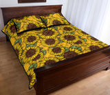 Sunflower pattern Quilt Bed Set