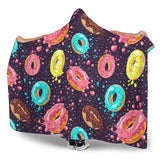 Colorful Donut Glaze Pattern Hooded Blanket