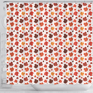 Colorful Maple Leaf Pattern Shower Curtain Fulfilled In US