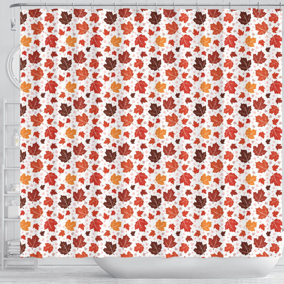 Colorful Maple Leaf Pattern Shower Curtain Fulfilled In US