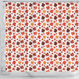 Colorful Maple Leaf Pattern Shower Curtain Fulfilled In US