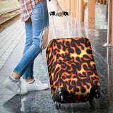 Fire Flame Dark Pattern Luggage Covers