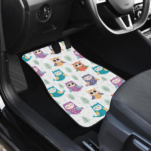 Cute Owl Pattern Front Car Mats