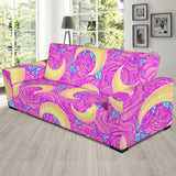 Moon Pink Rose Background Sofa Slipcover