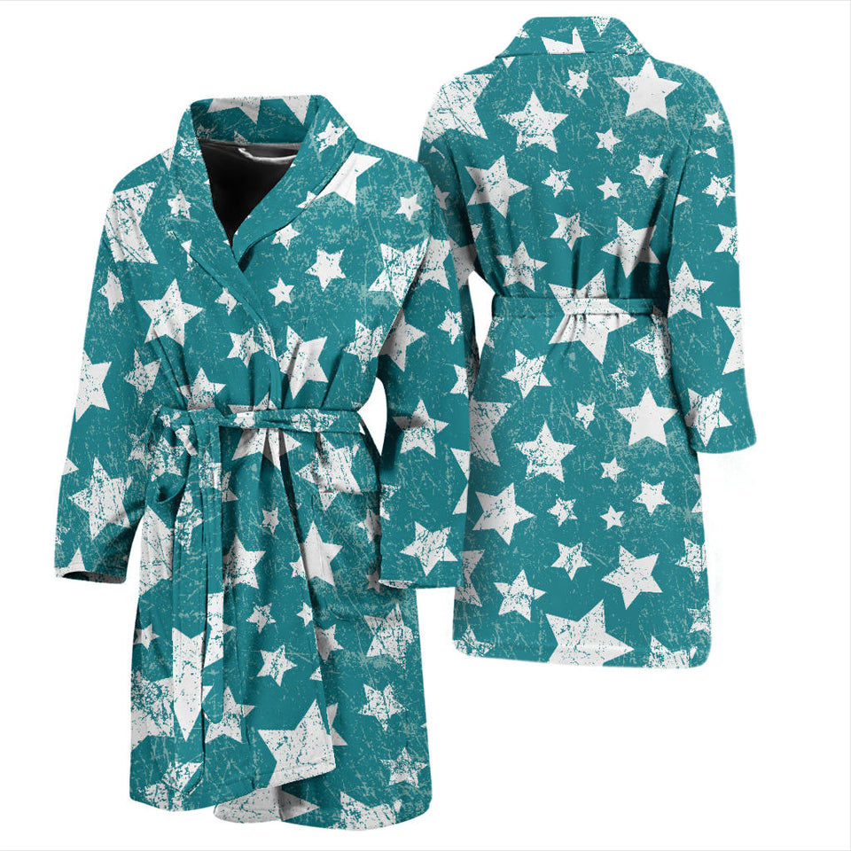 Vintage Star Pattern Men'S Bathrobe