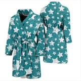 Vintage Star Pattern Men'S Bathrobe