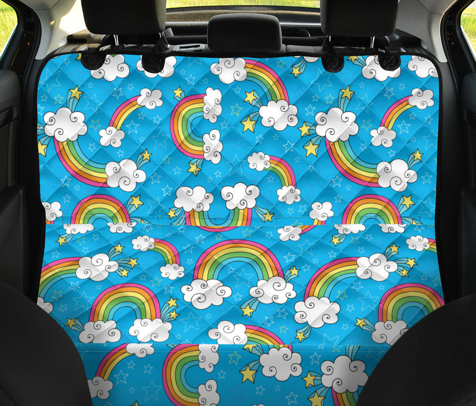 Rainbows Sky Clouds Pattern Dog Car Seat Covers