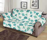 Green ginkgo leaves pattern Sofa Cover Protector