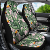 Toucan Tropical Green Jungle Palm Pattern  Universal Fit Car Seat Covers