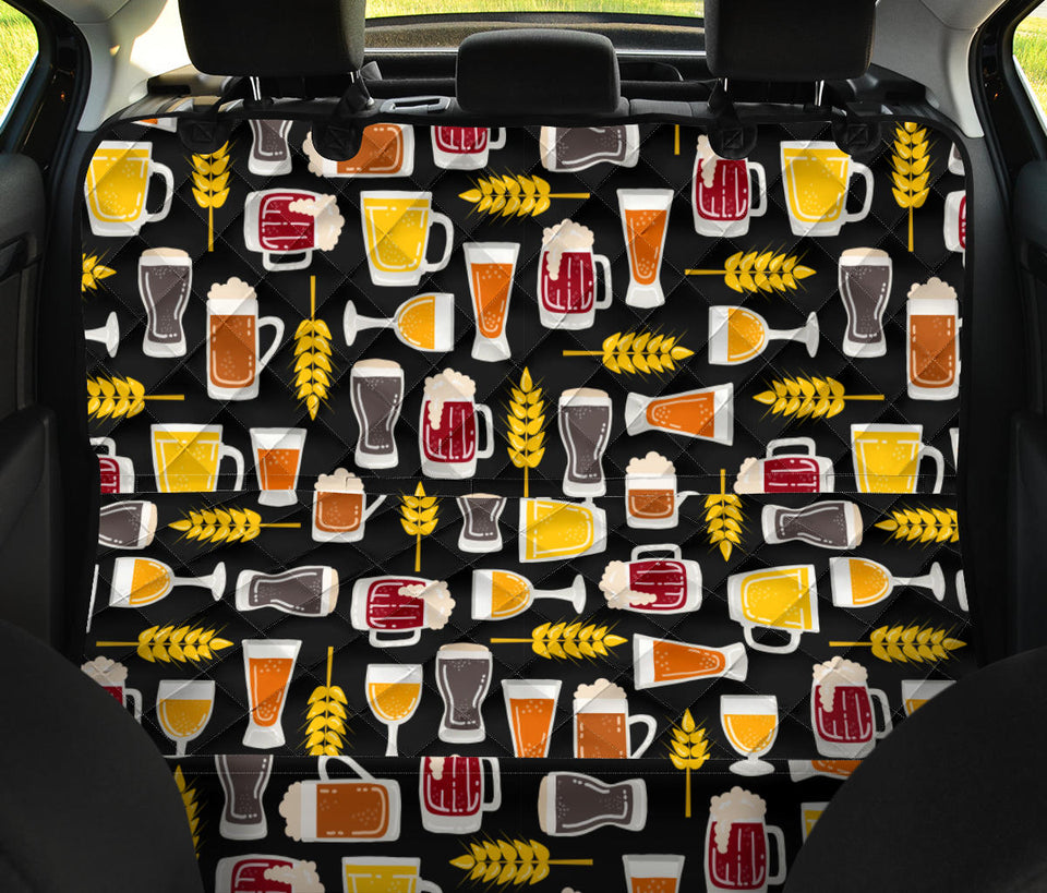 Beer Type Pattern Dog Car Seat Covers