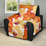 Orange yellow orchid flower pattern background Recliner Cover Protector