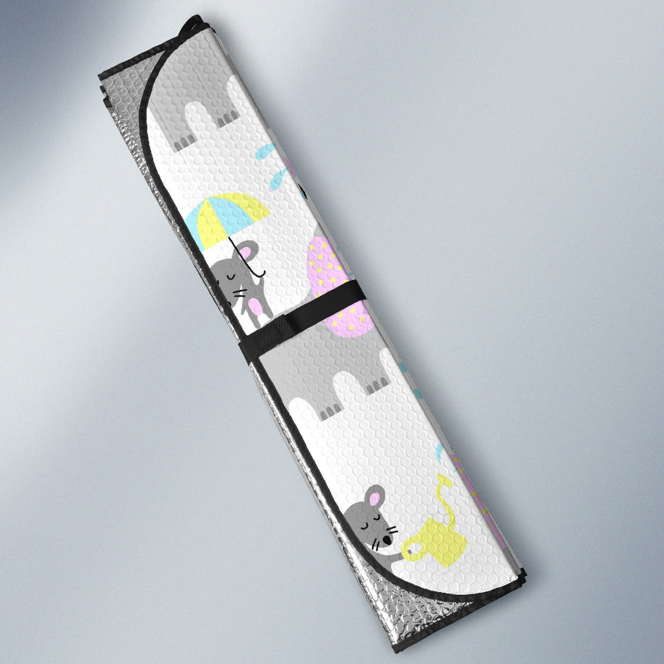 Cute Elephant Mouse Pattern Car Sun Shade