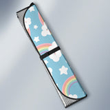 Cute Rainbow Clound Star Pattern Blue Background Car Sun Shade