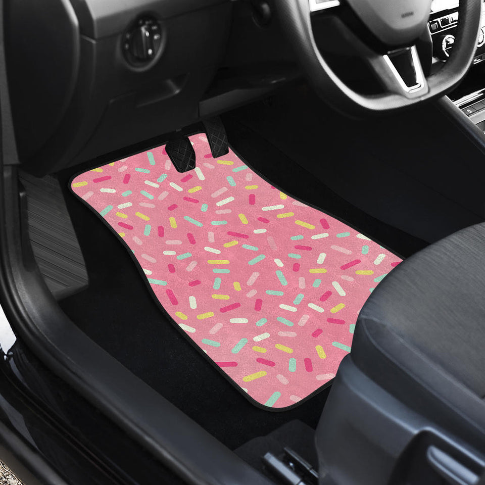 Pink Donut Glaze Candy Pattern  Front Car Mats