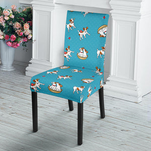 Jack Russel Pattern Print Design 03 Dining Chair Slipcover