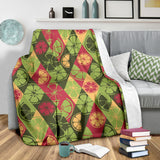 Cool Geometric Lime Pattern Premium Blanket