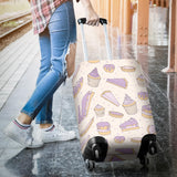 Cakes Pies Tarts Muffins And Eclairs Purple Blueberry Topping Pattern Luggage Covers