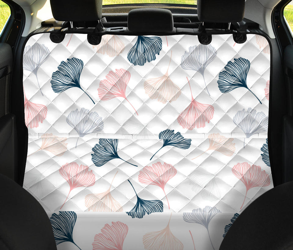 Black Gray Cream Coral Ginkgo Leaves Pattern Dog Car Seat Covers
