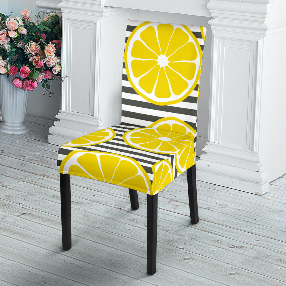 Slice Of Lemon Design Pattern Dining Chair Slipcover
