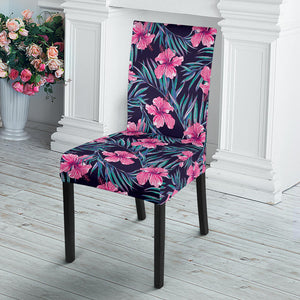 Hibiscus Pattern Print Design 05 Dining Chair Slipcover