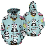 Cute Baby Panda Pattern Zip Up Hoodie